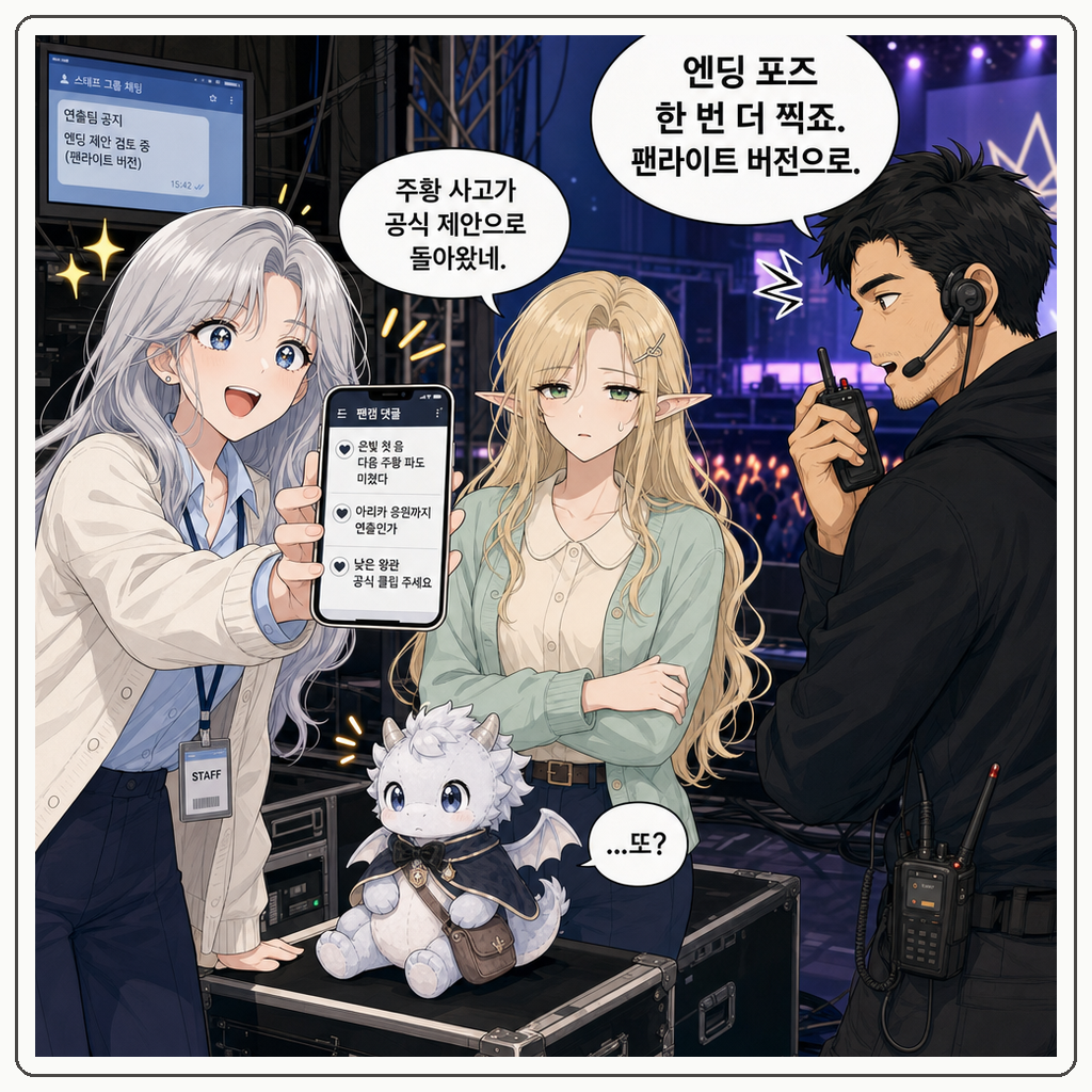 176화: 응원봉이 먼저 박자를 잡았다 (부제: 팬라이트는 왕실 등대가 아닙니다) 008컷
