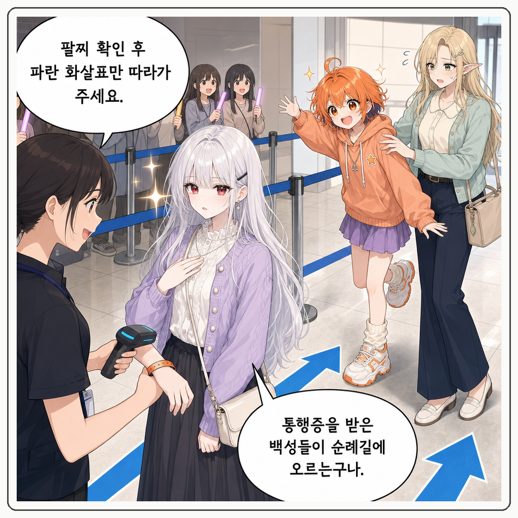 177화: 화살표가 팬을 먼저 안내했다 (부제: 바닥 동선은 왕실 순례길이 아닙니다) 002컷