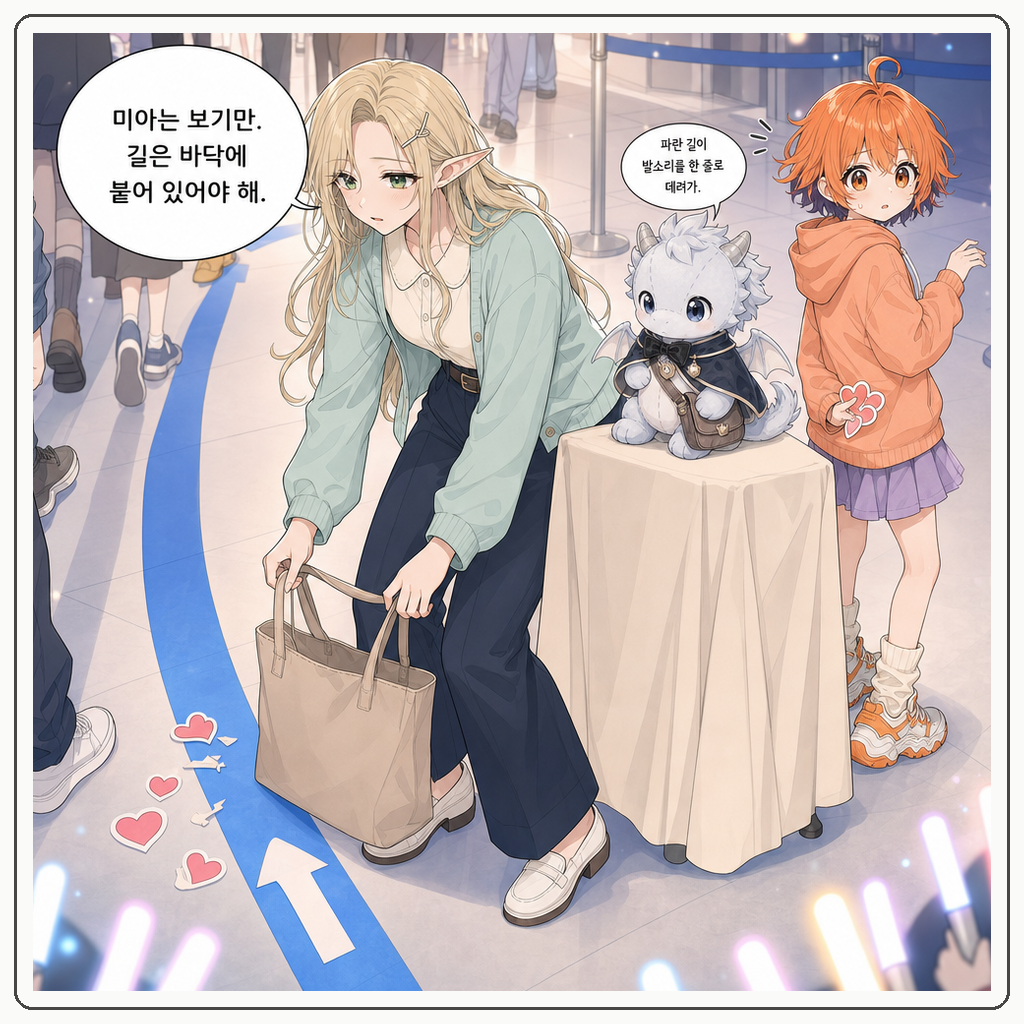 177화: 화살표가 팬을 먼저 안내했다 (부제: 바닥 동선은 왕실 순례길이 아닙니다) 004컷