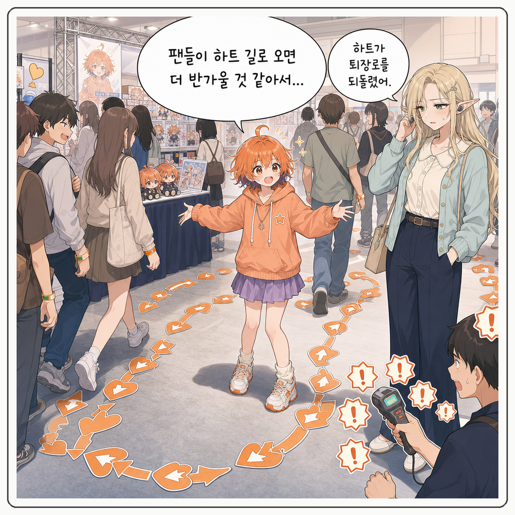 177화: 화살표가 팬을 먼저 안내했다 (부제: 바닥 동선은 왕실 순례길이 아닙니다) 006컷