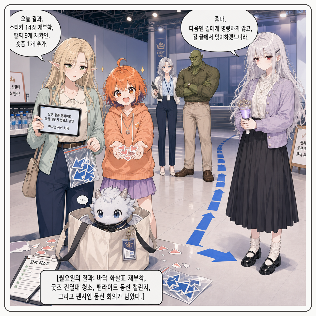 177화: 화살표가 팬을 먼저 안내했다 (부제: 바닥 동선은 왕실 순례길이 아닙니다) 010컷