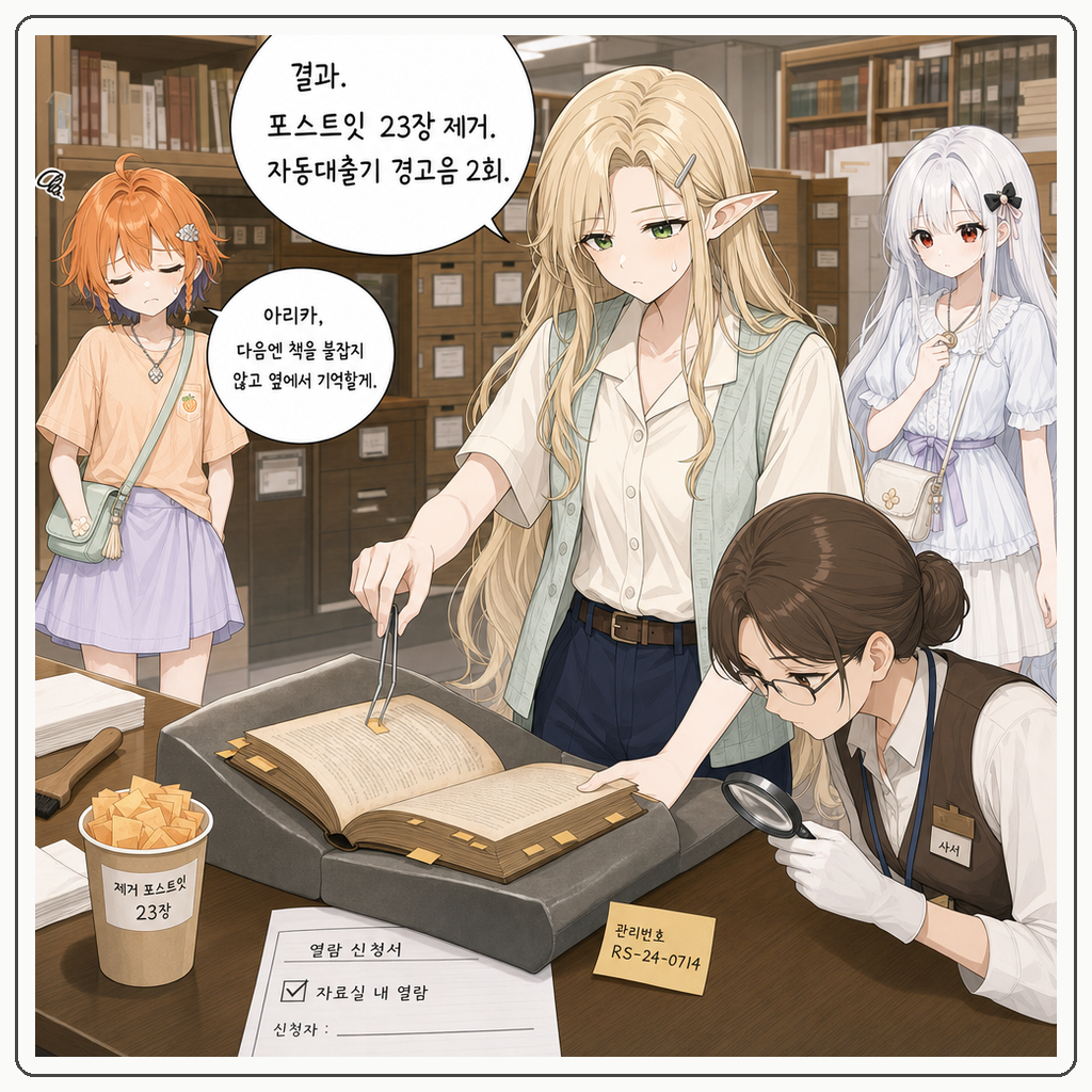 180화: 반납함이 먼저 이름을 불렀다 (부제: 도서관 카드는 왕실 출입패가 아닙니다) 007컷