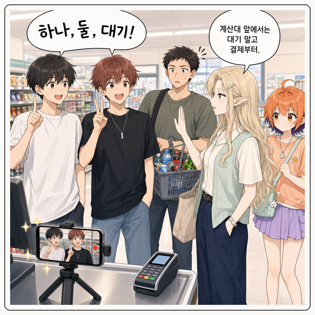 185화: 편의점 줄이 먼저 두 박자를 셌다 (부제: 챌린지는 계산대에서 멈추면 안 됩니다) 003컷