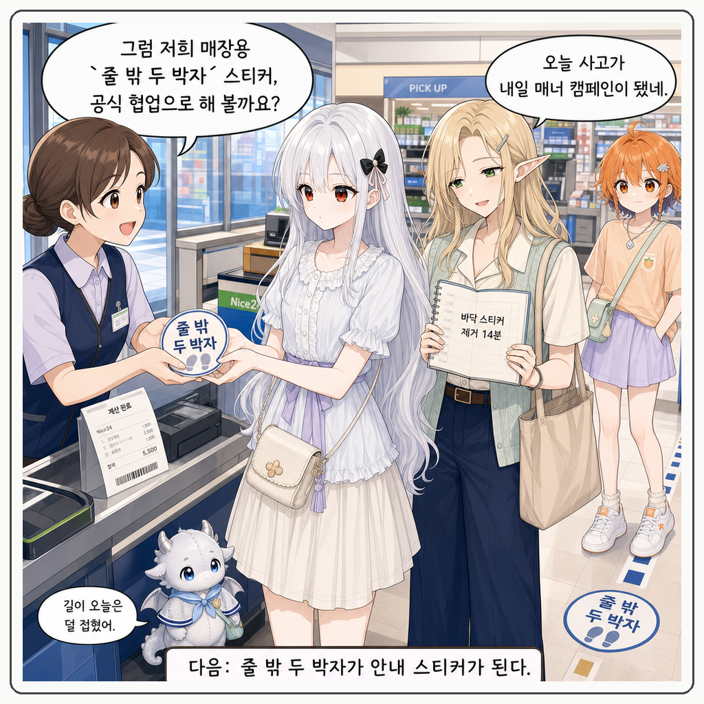 185화: 편의점 줄이 먼저 두 박자를 셌다 (부제: 챌린지는 계산대에서 멈추면 안 됩니다) 010컷
