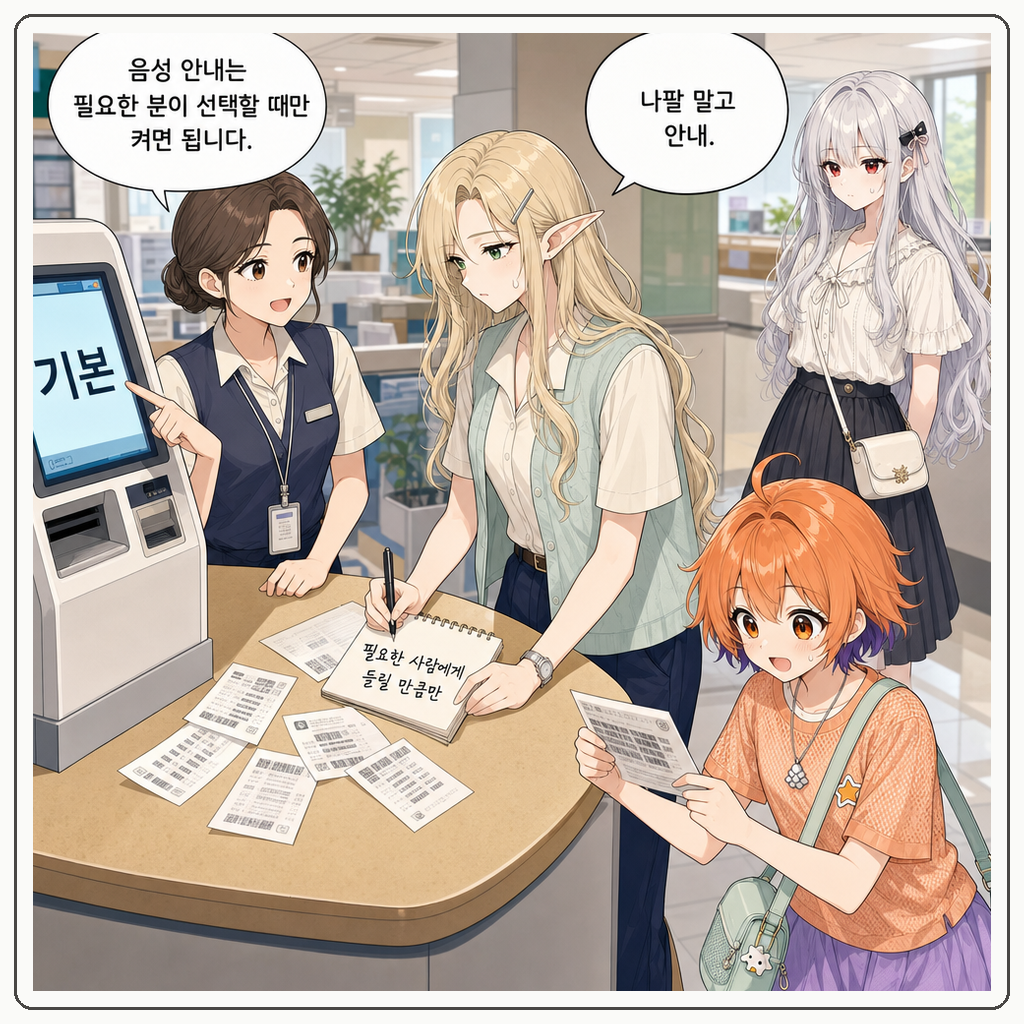 187화: 발급기가 먼저 두 박자를 말했다 (부제: 음성 안내는 왕실 나팔이 아닙니다) 005컷