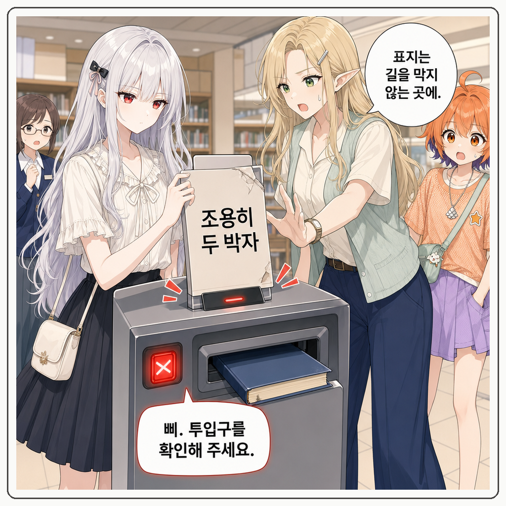 188화: 책수레가 먼저 두 박자를 멈췄다 (부제: 도서관 줄은 왕실 행렬이 아닙니다) 003컷