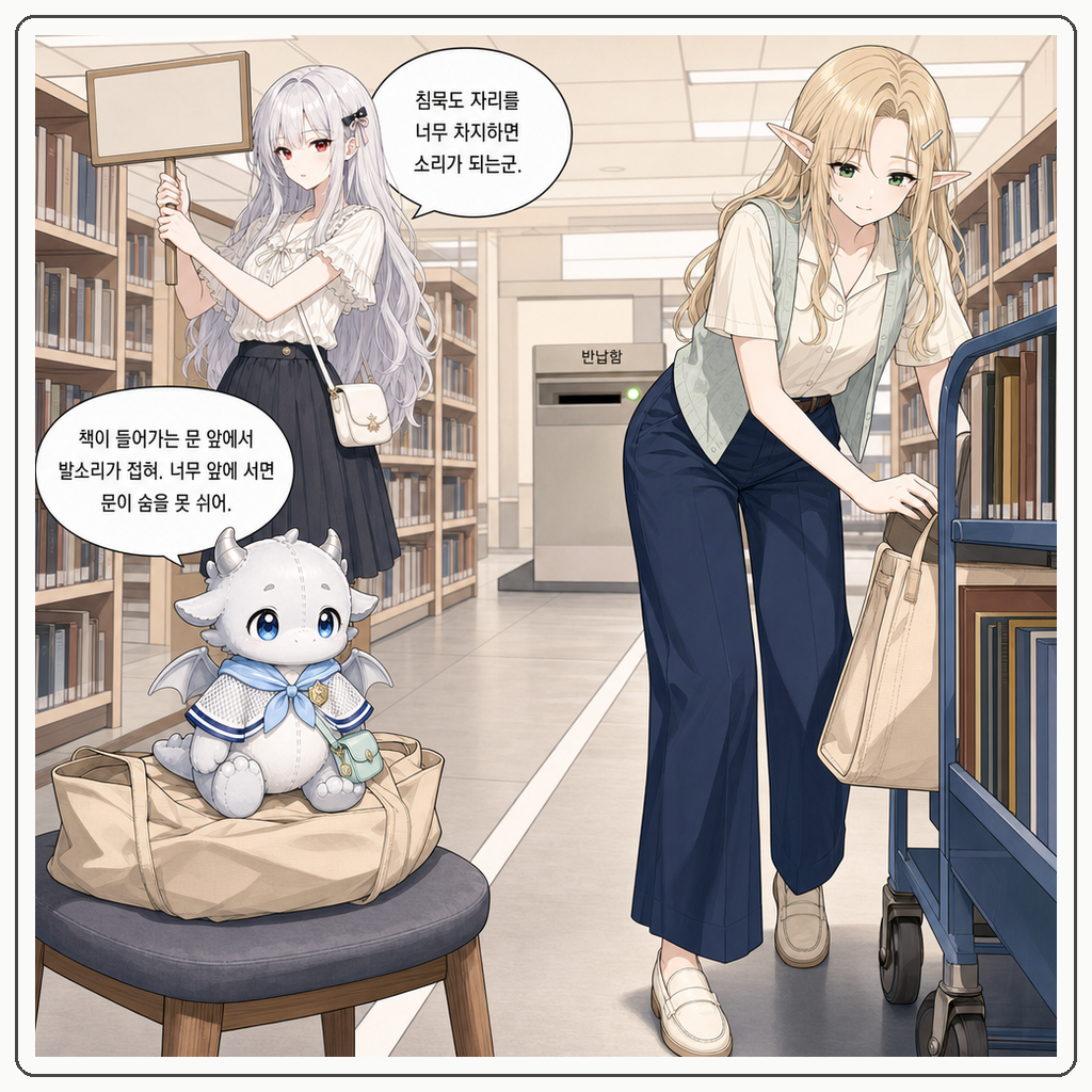 188화: 책수레가 먼저 두 박자를 멈췄다 (부제: 도서관 줄은 왕실 행렬이 아닙니다) 004컷