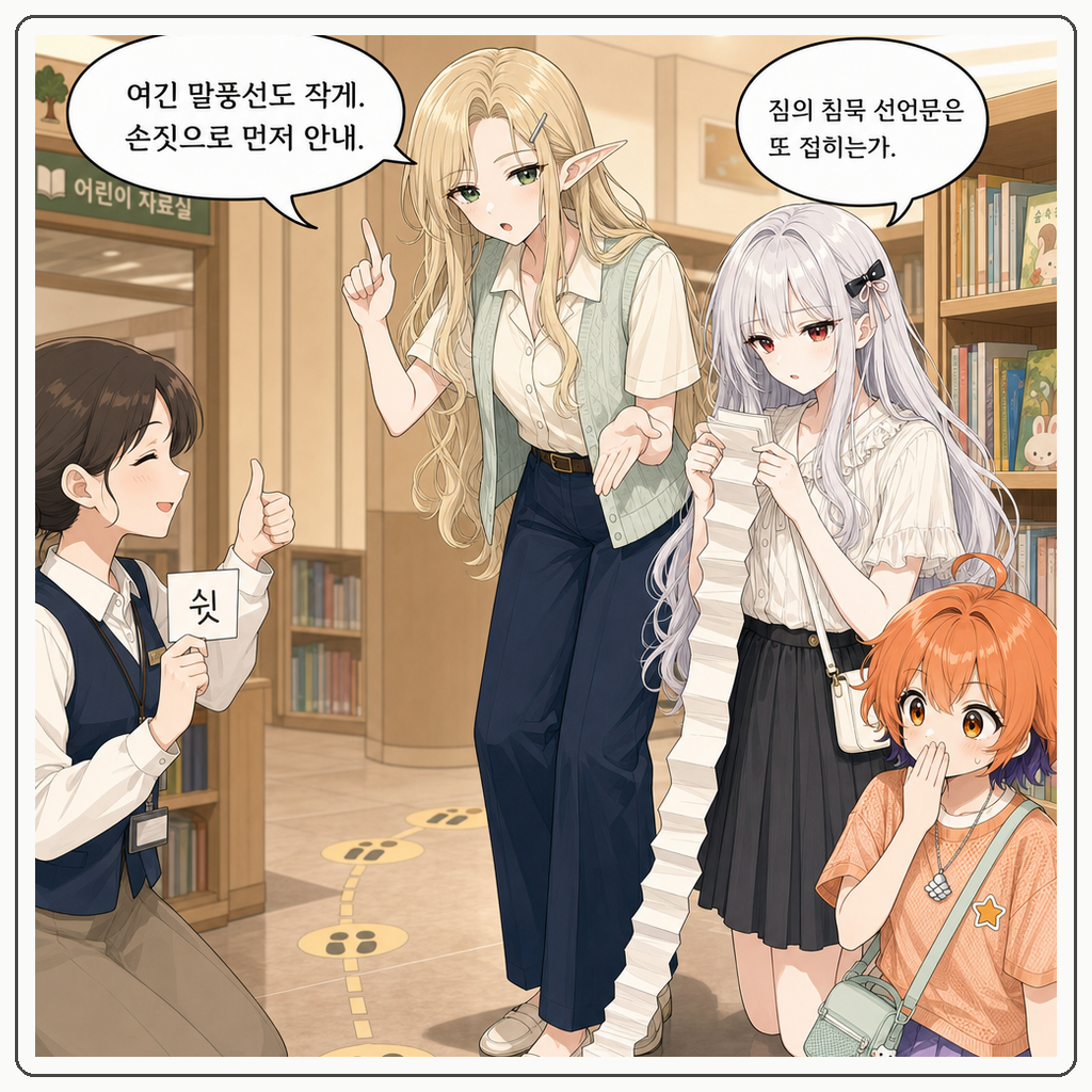 188화: 책수레가 먼저 두 박자를 멈췄다 (부제: 도서관 줄은 왕실 행렬이 아닙니다) 005컷