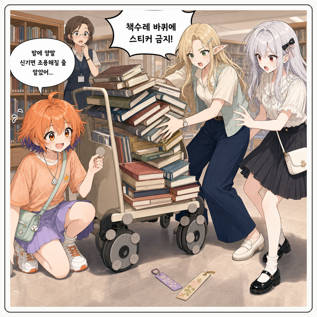 188화: 책수레가 먼저 두 박자를 멈췄다 (부제: 도서관 줄은 왕실 행렬이 아닙니다) 006컷