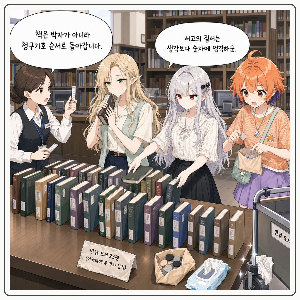 188화: 책수레가 먼저 두 박자를 멈췄다 (부제: 도서관 줄은 왕실 행렬이 아닙니다) 009컷