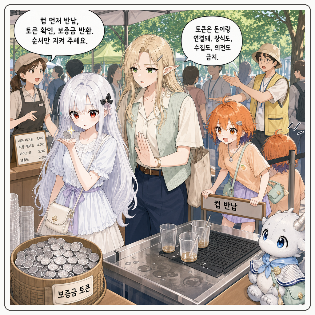 190화: 보증금 토큰이 먼저 돌아왔다 (부제: 다회용 컵은 왕실 공물권이 아닙니다) 002컷