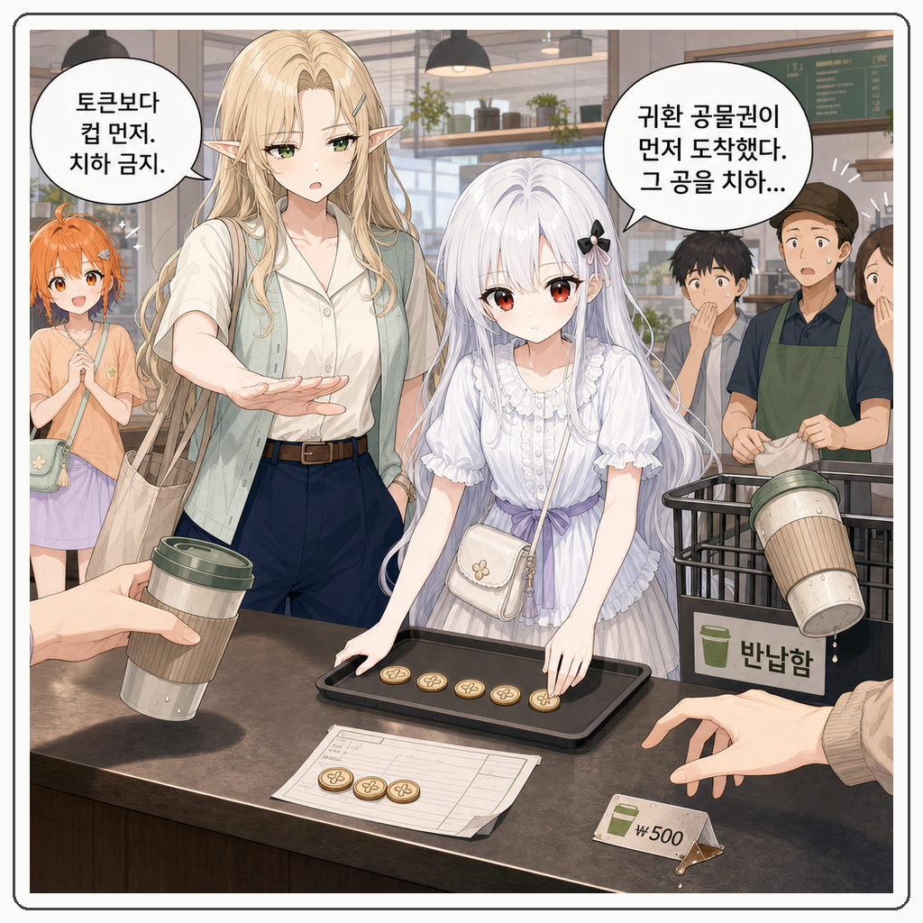 190화: 보증금 토큰이 먼저 돌아왔다 (부제: 다회용 컵은 왕실 공물권이 아닙니다) 005컷