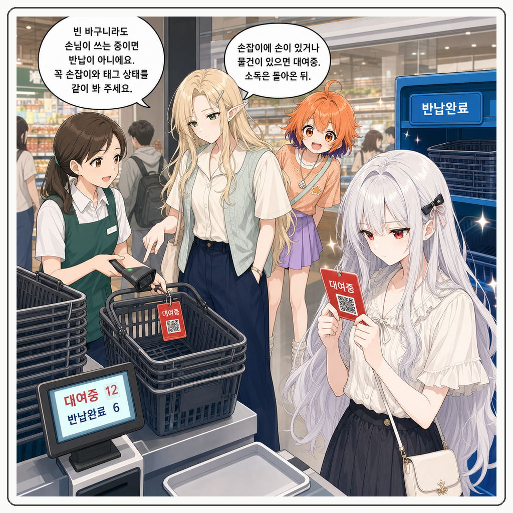191화: 장바구니가 아직 빌림 중이었다 (부제: 빈 손잡이도 주인이 있을 수 있습니다) 003컷