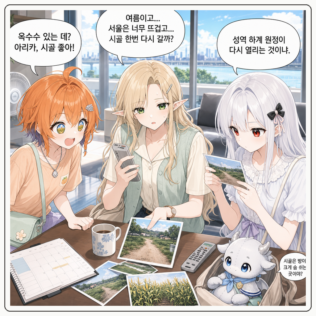 192화: 여름이라 다시 시골로 간다 (부제: 면허증은 고속도로 휴게소에서 꺼내지 마세요) 001컷