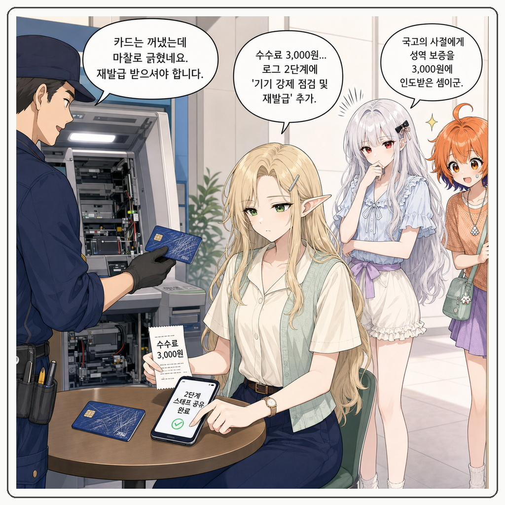 199화: 카드가 제단에 갇힌 날 (부제: 3%의 냉기는 기기 셧다운이 아니라 재발급 수수료입니다) 009컷