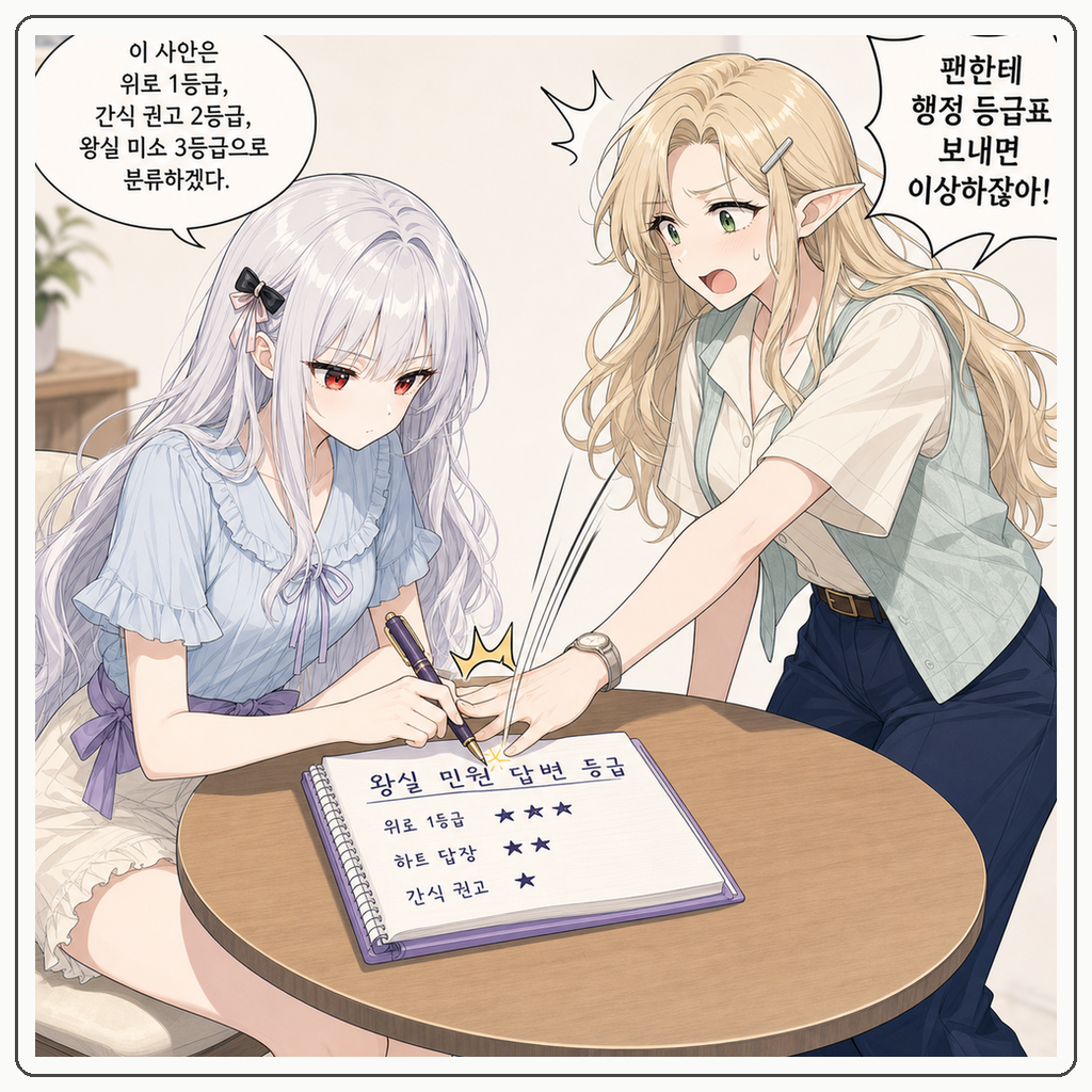 201화: 팬레터가 왕실 민원함이 된 날 (부제: 하트 스티커는 국새가 아닙니다) 003컷