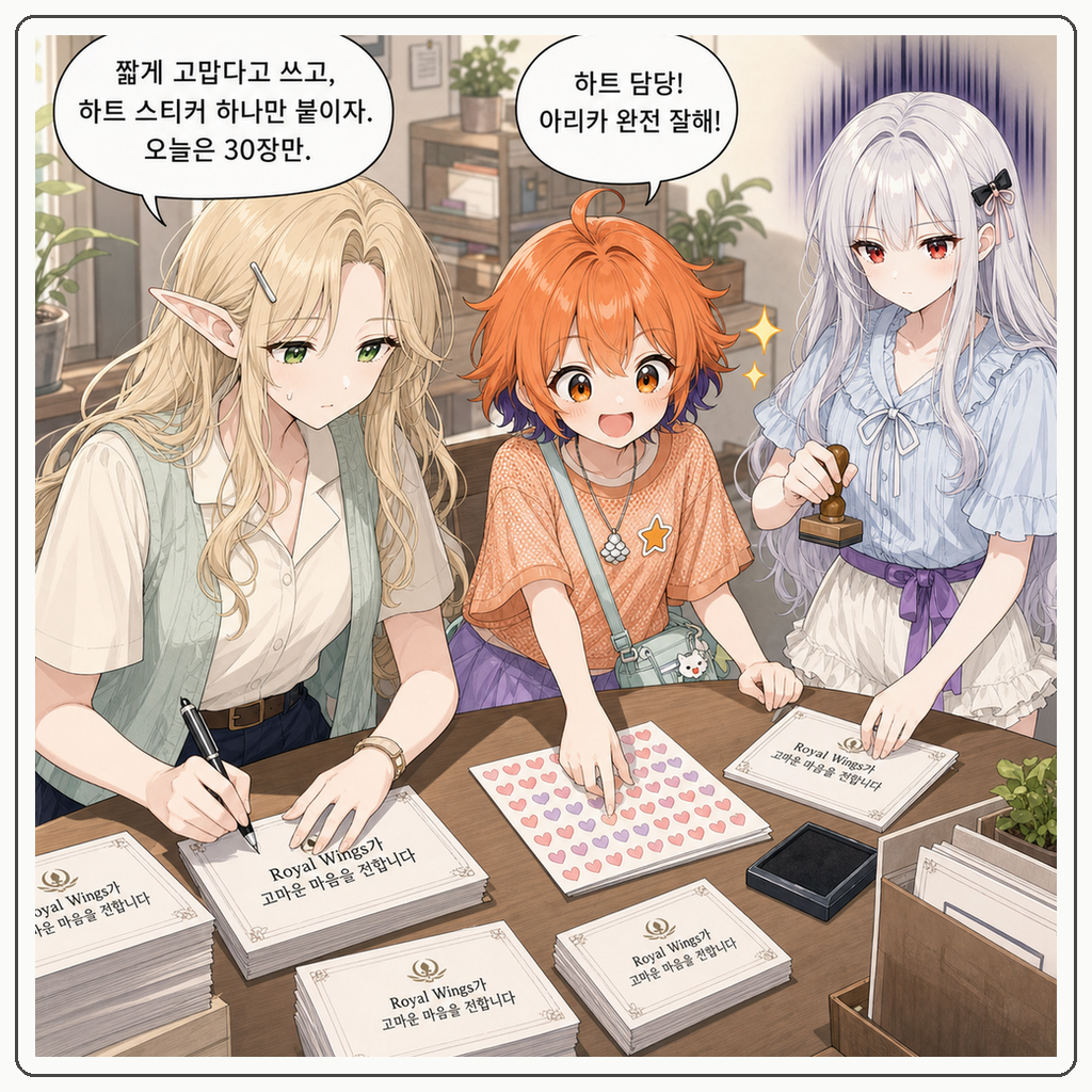 201화: 팬레터가 왕실 민원함이 된 날 (부제: 하트 스티커는 국새가 아닙니다) 005컷
