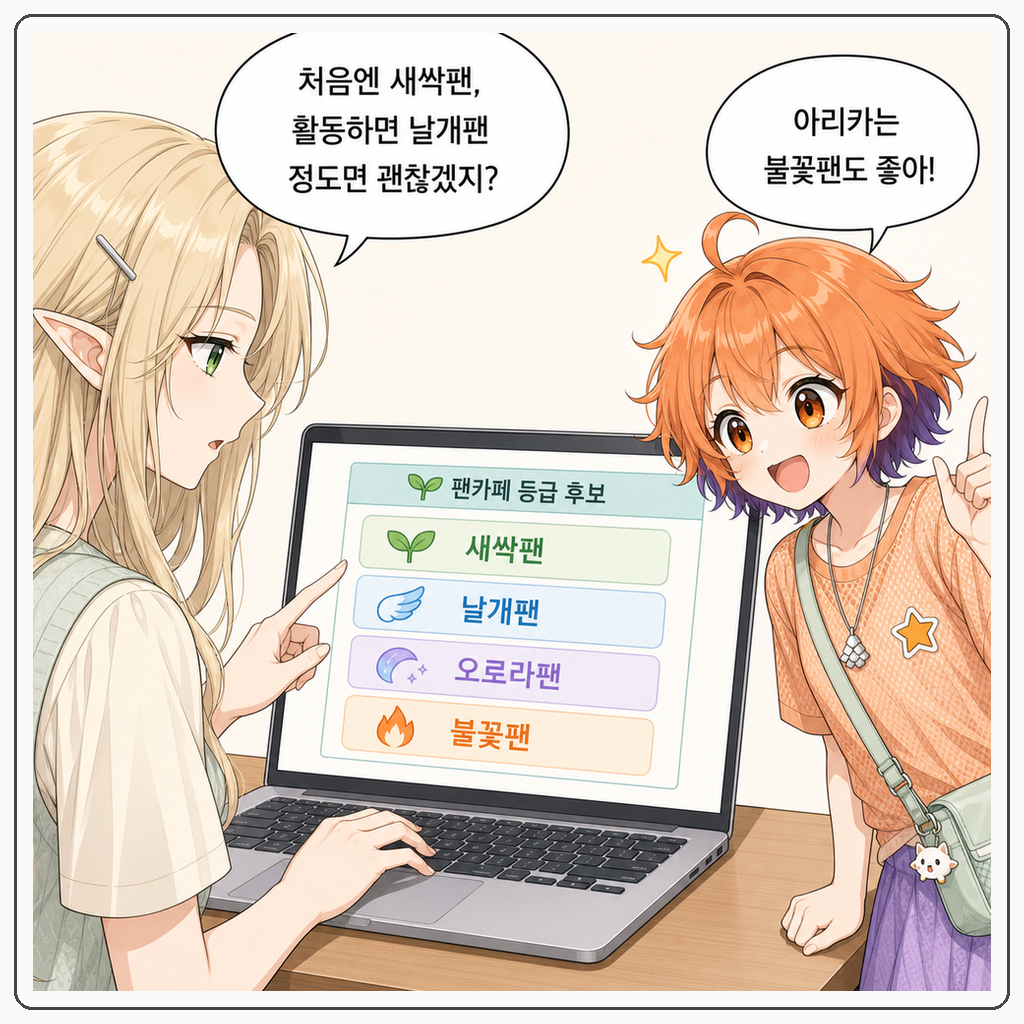 202화: 닉네임은 작위가 아닙니다 (부제: 팬카페 등급명 대소동) 002컷