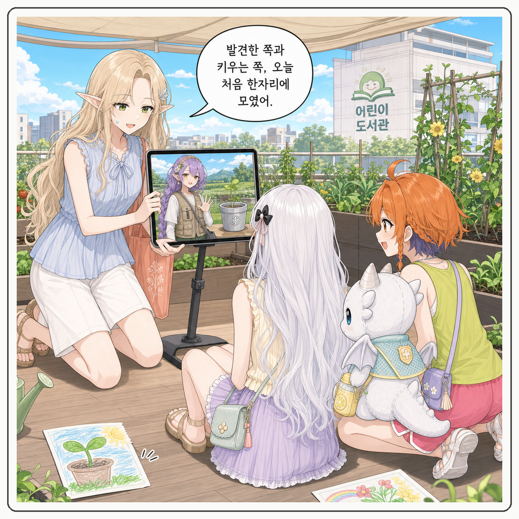 221화: 도서관 옥상은 왕실의 정원이 아니다 001컷