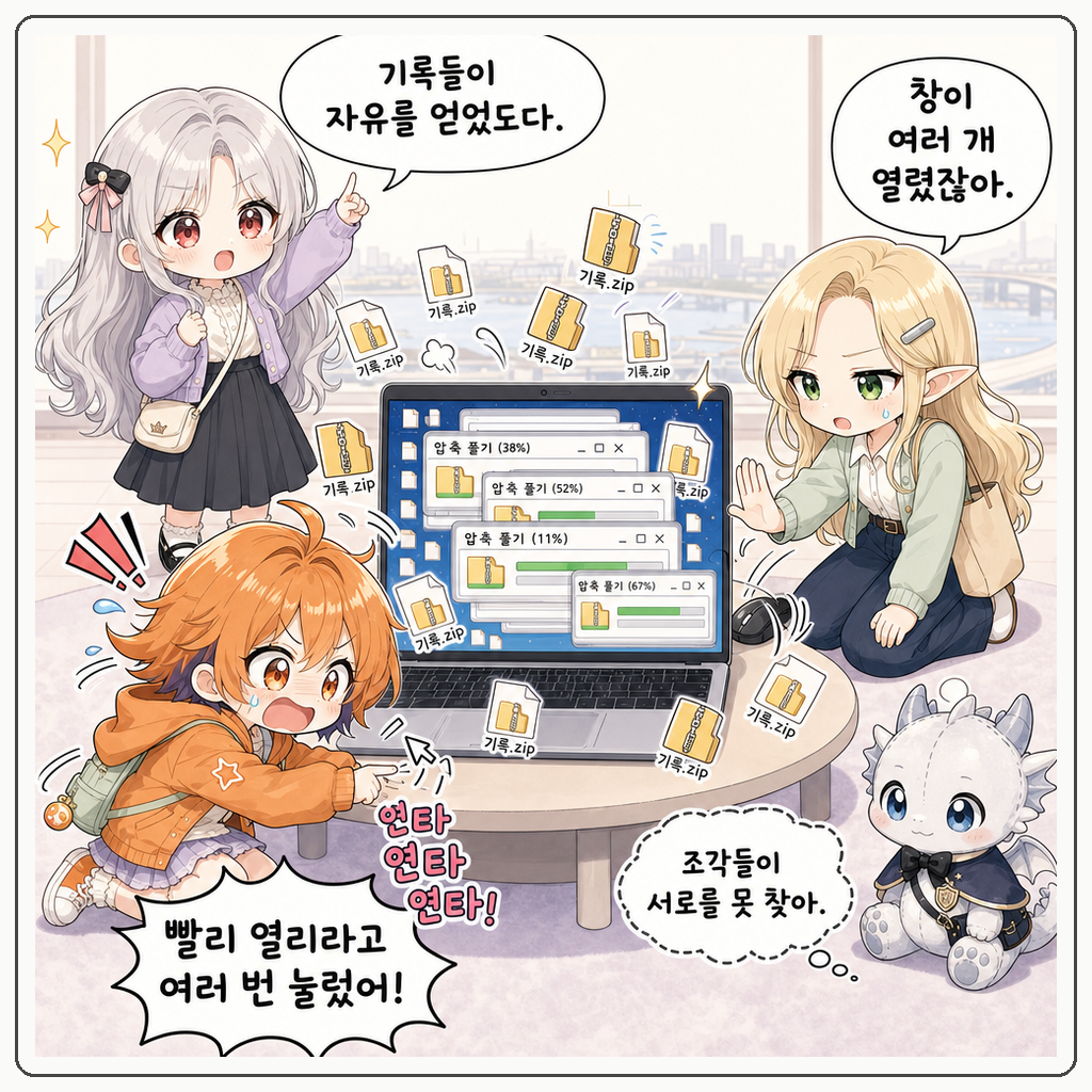 압축 상자 개봉령 002컷