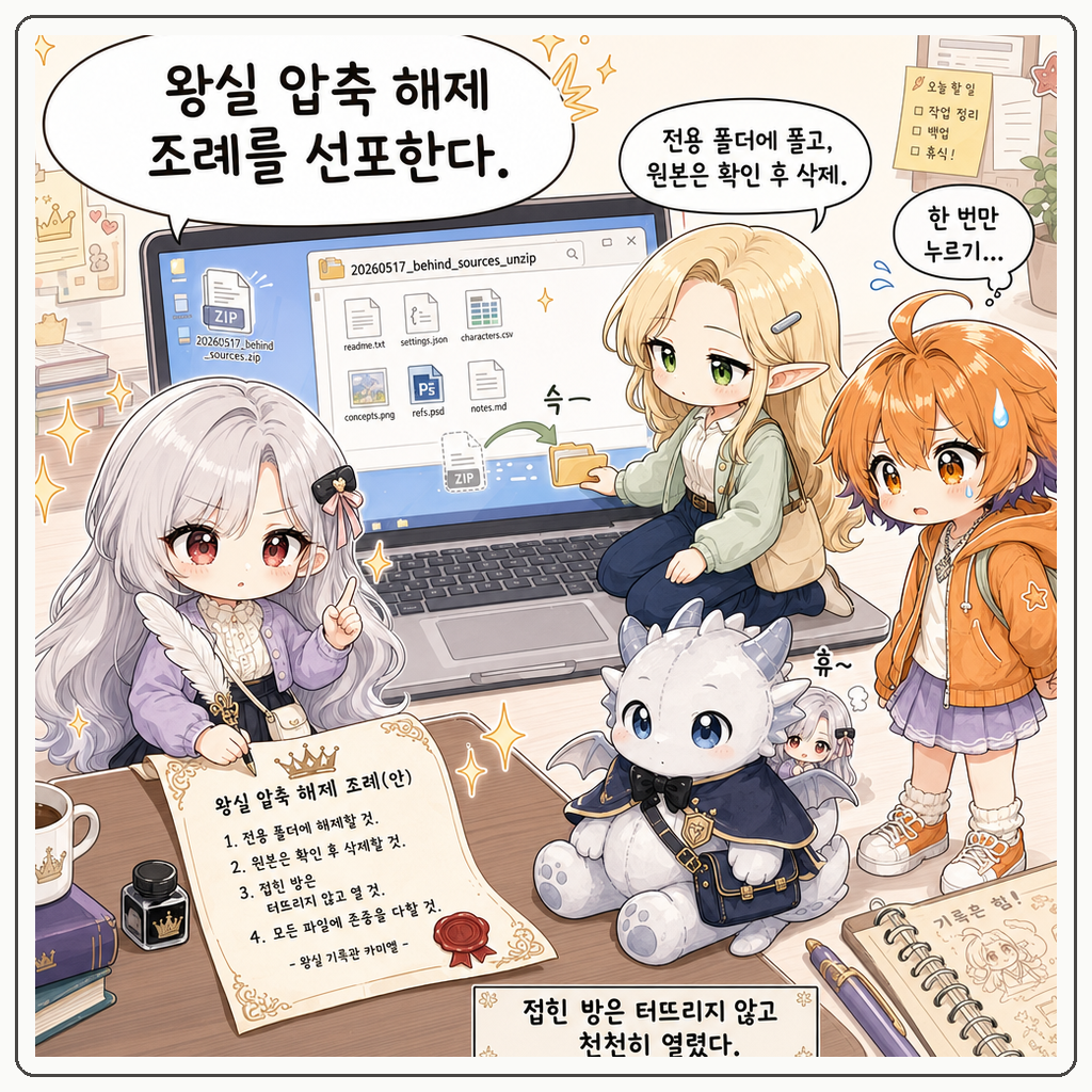압축 상자 개봉령 004컷
