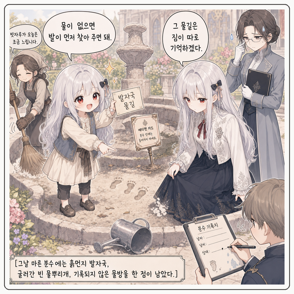 마른 분수의 발자국 시험 004컷