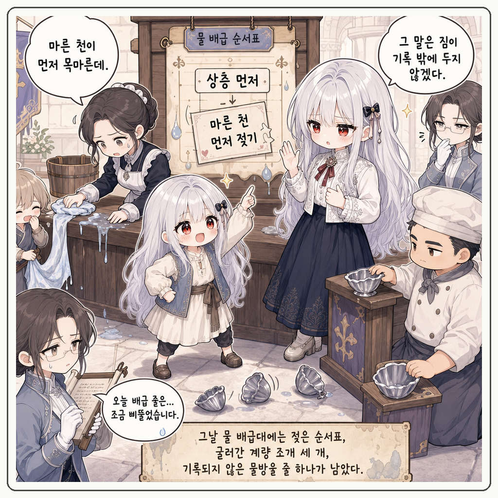 물방울 줄이 삐뚤었다 004컷