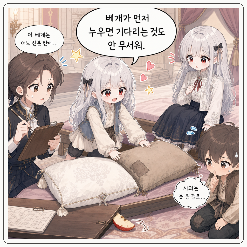 베개 줄이 먼저 누웠다 002컷