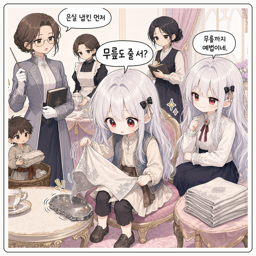 냅킨이 먼저 무릎에 앉았다 001컷