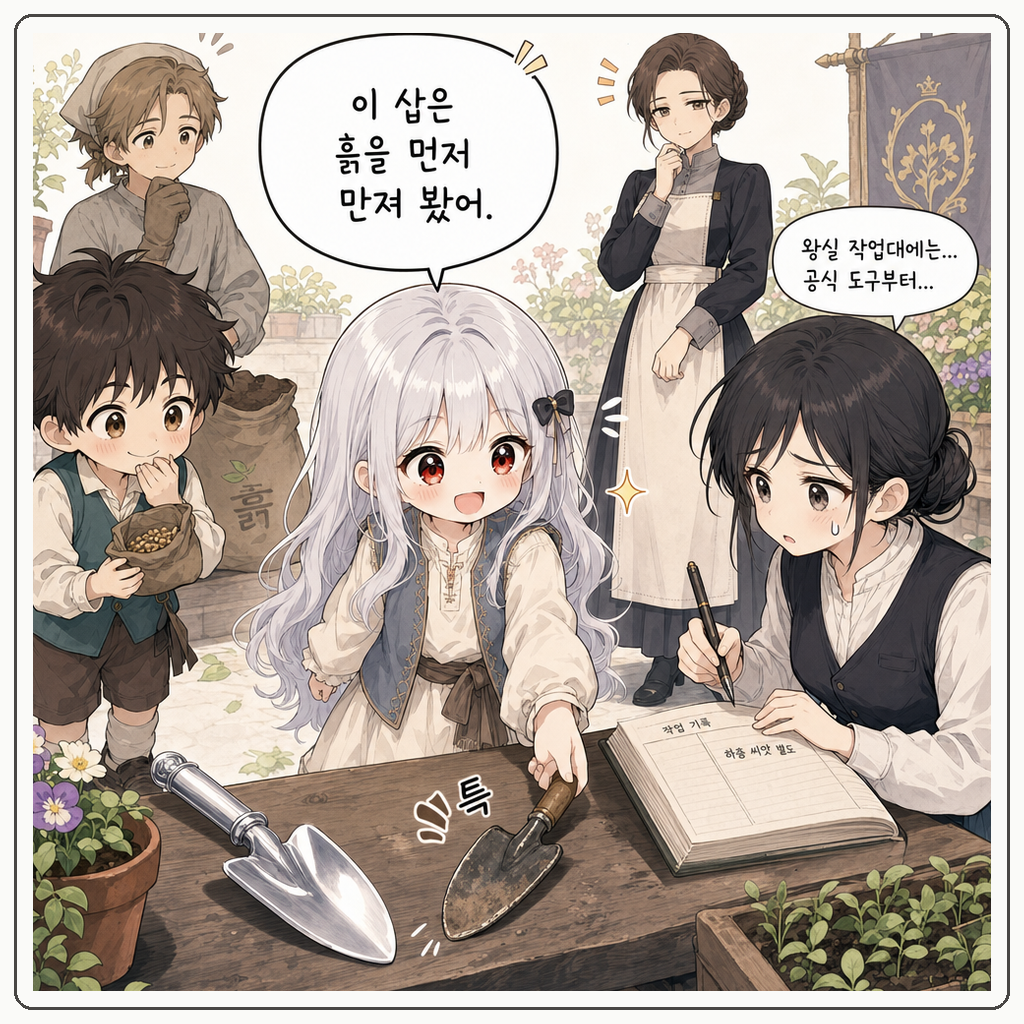 작은 삽이 먼저 흙을 물었다 002컷