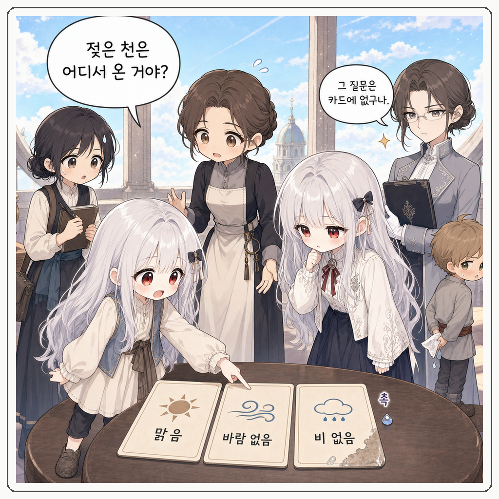 맑음 카드가 먼저 젖었다 001컷