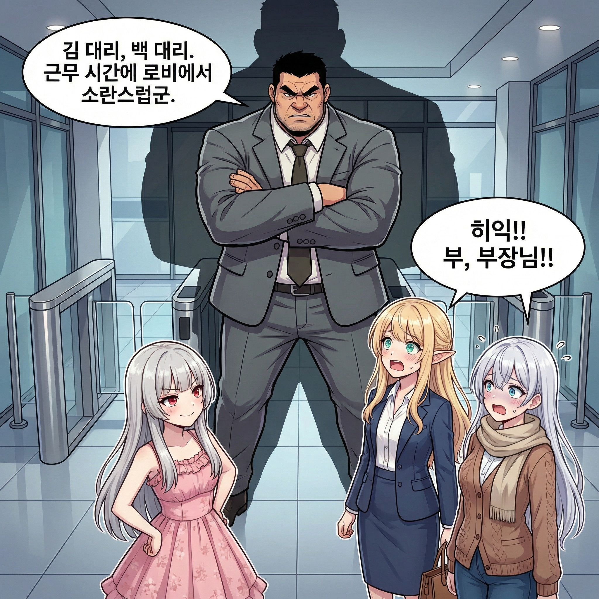 사원증과 딸기 뷔페 (10컷 압축본) 005컷