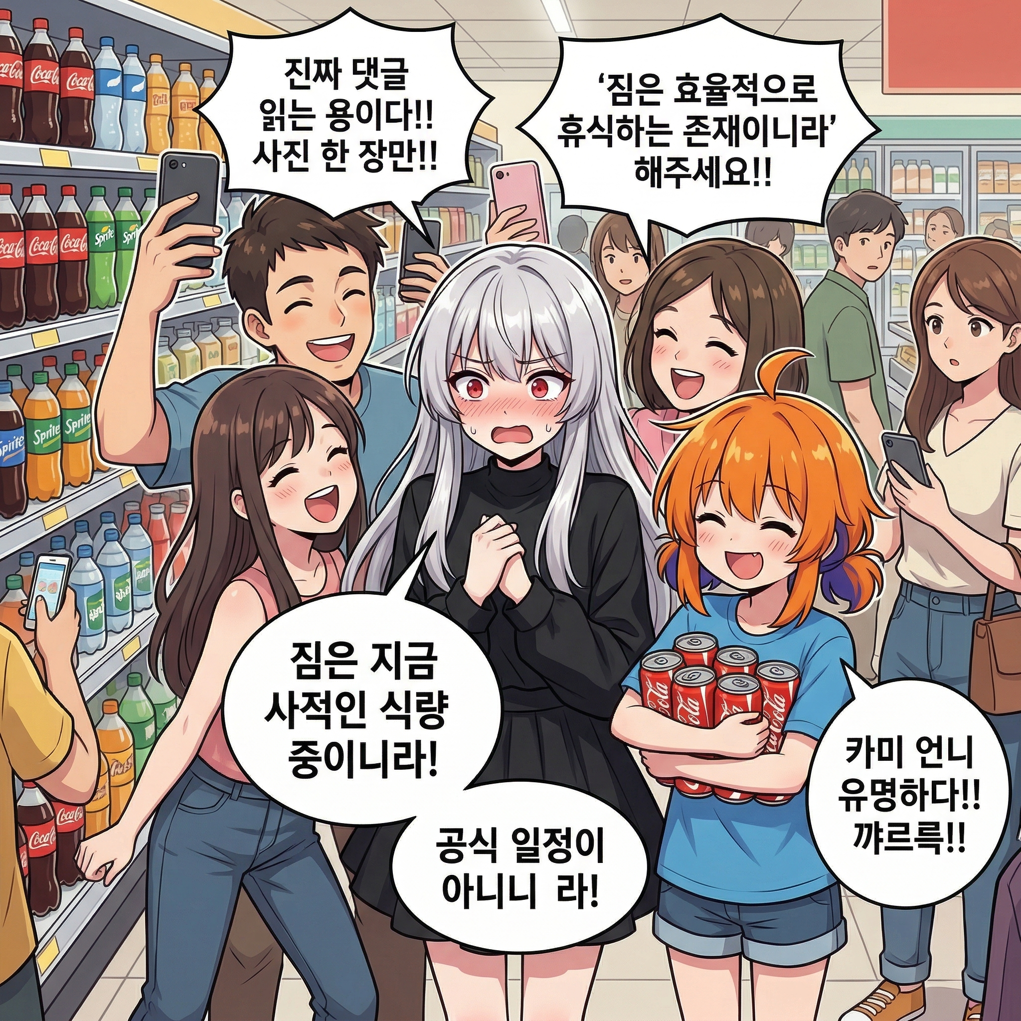 117화: 벚꽃 아래의 게릴라 (부제: 꽃구경 왔다가 팬미팅이 되었다) 006컷