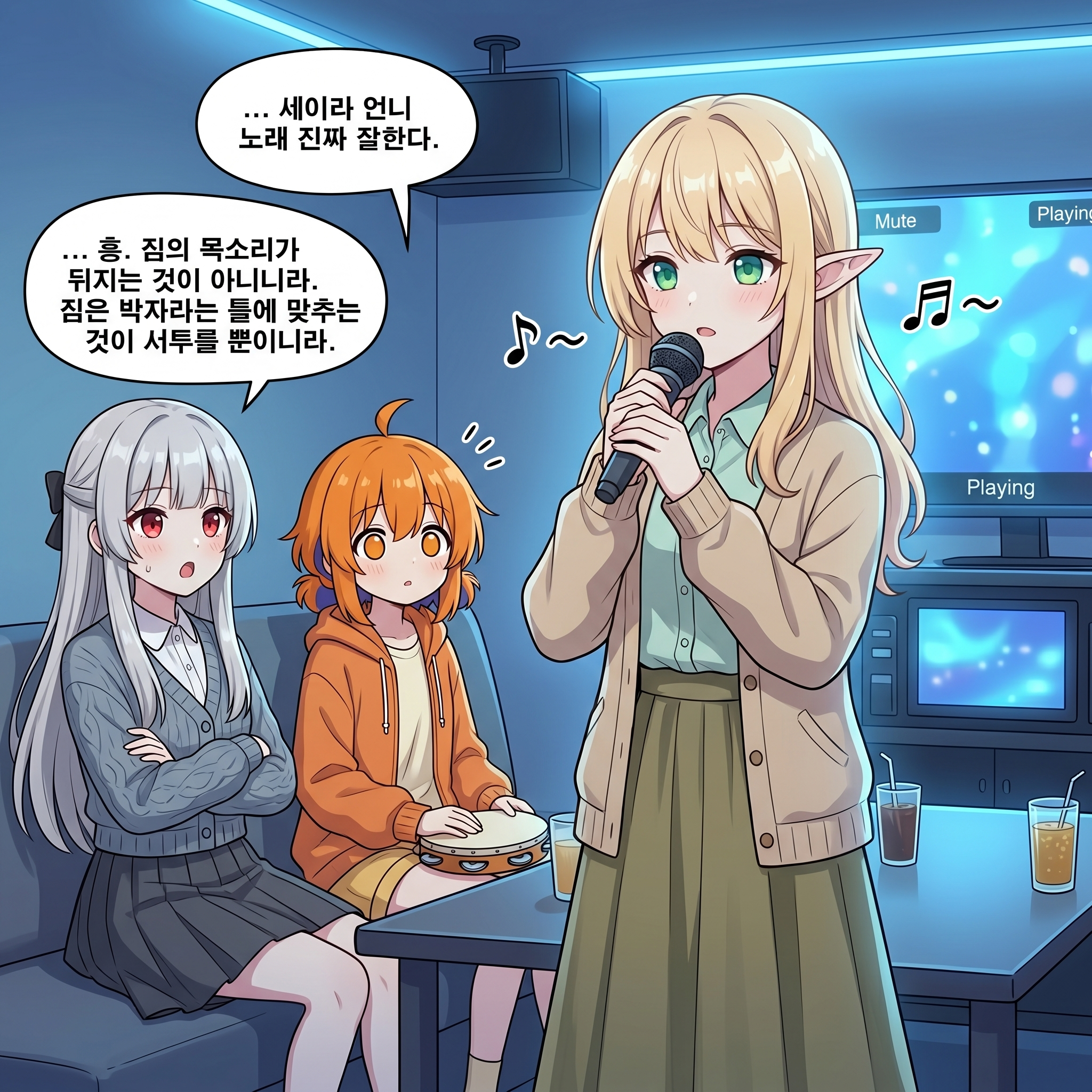 131화: 왕의 보컬 특훈 (부제: 이어폰은 꼈지만 자존심은 안 숨겨집니다) 008컷