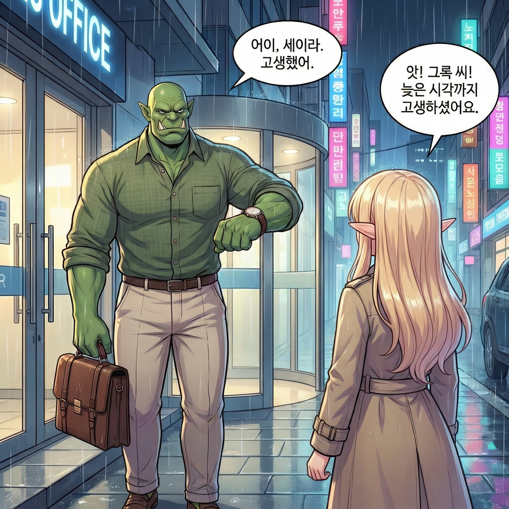 야근의 습격 (부제: 마카롱 깎는 오크) 003컷