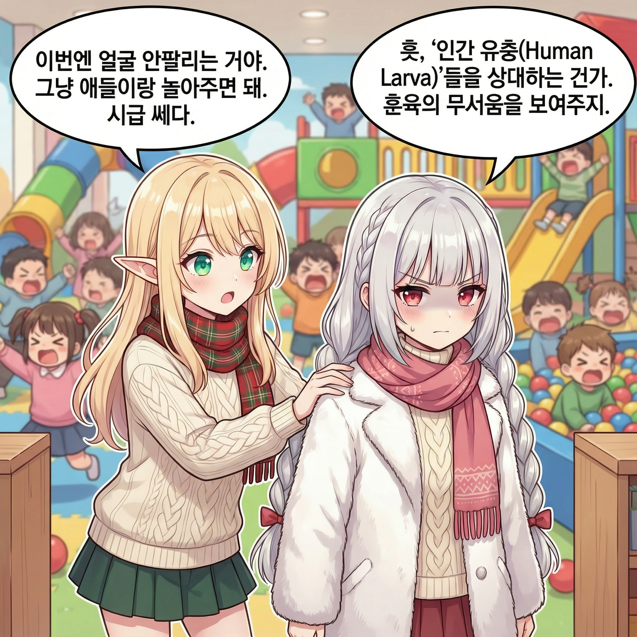키즈카페의 제왕 (부제: 레벨 1 인간들과의 전쟁) 001컷
