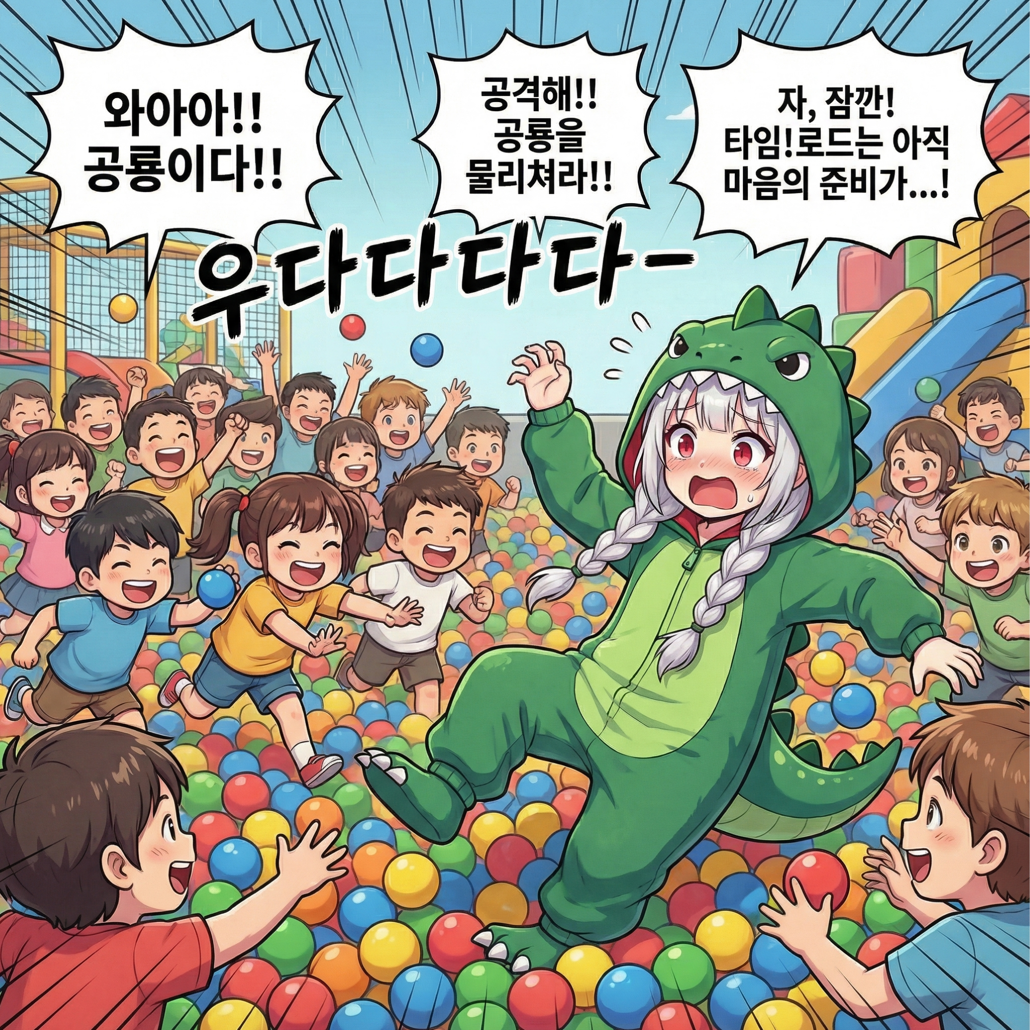 키즈카페의 제왕 (부제: 레벨 1 인간들과의 전쟁) 003컷