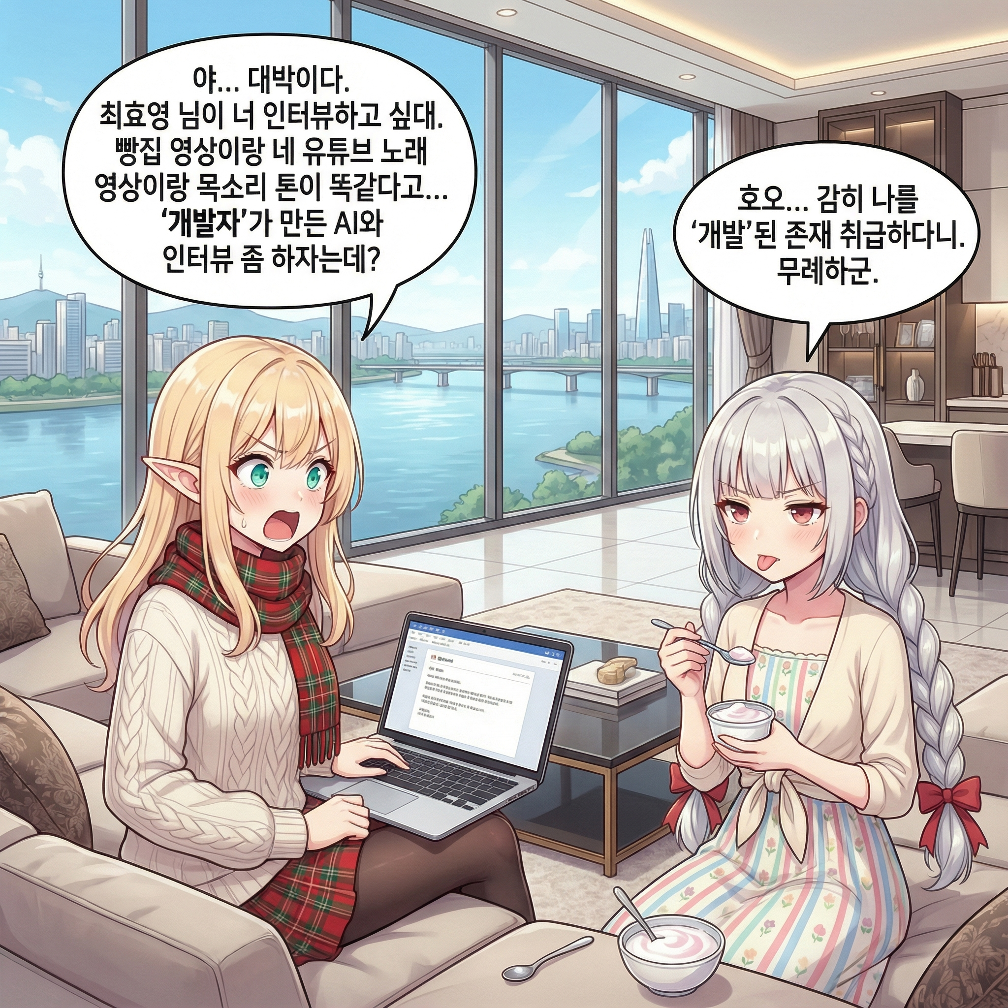 접속! AI 인터뷰 (부제: 발연기 드래곤) 001컷