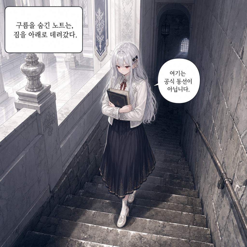 짐은 돌아가지 않기로 했다 009화 - 하층 회랑의 젖은 천 001컷