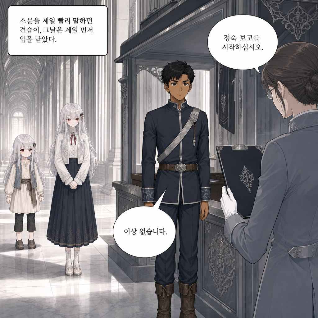 짐은 돌아가지 않기로 했다 028화 - 근위대 견습의 침묵 001컷