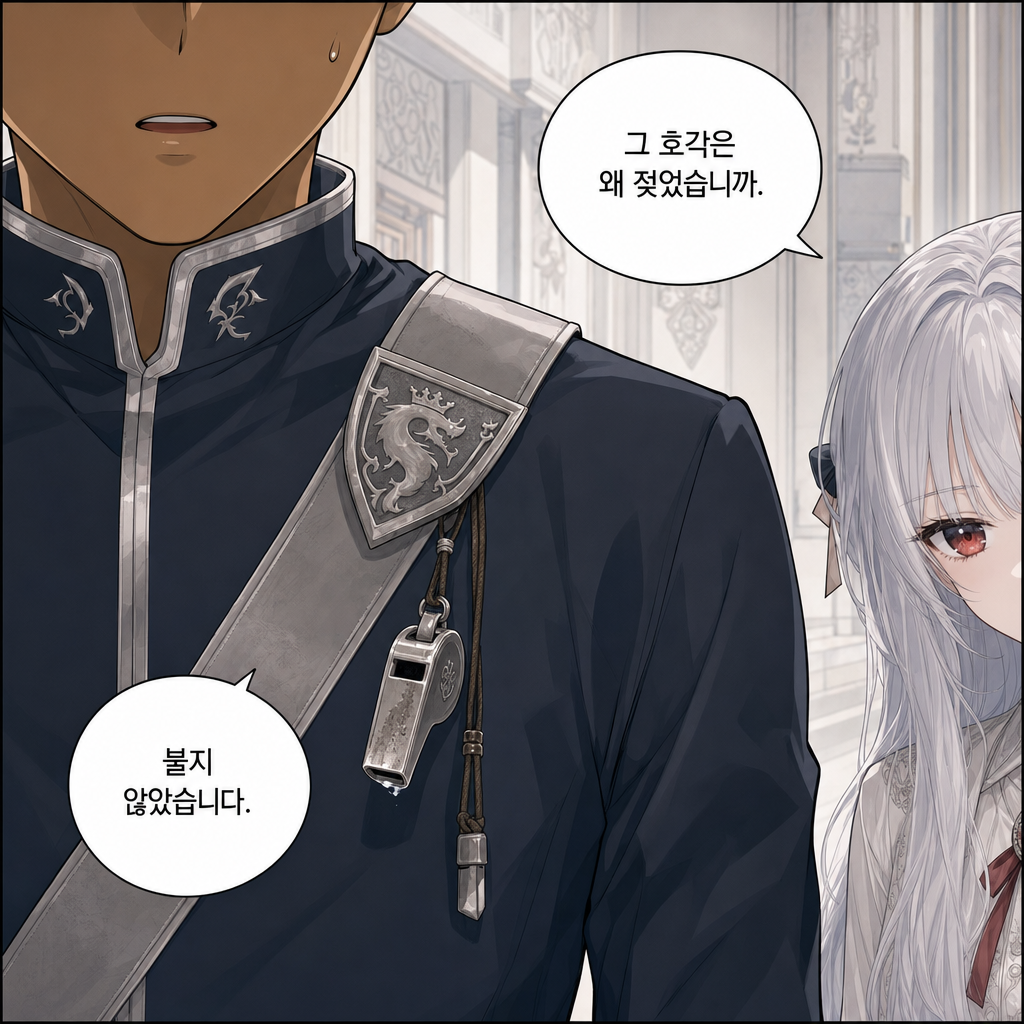 짐은 돌아가지 않기로 했다 028화 - 근위대 견습의 침묵 002컷