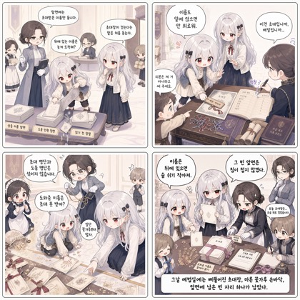 초대장이 뒤로 걸었다