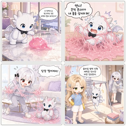끈적끈적 핑크 몬스터