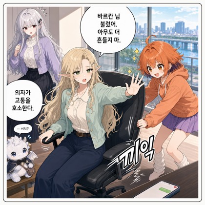 169화: 바르칸의 삐걱 의자 수리 (부제: 망치는 응원봉이 아니야)