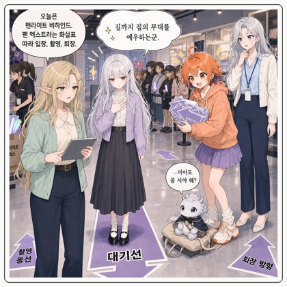 177화: 화살표가 팬을 먼저 안내했다 (부제: 바닥 동선은 왕실 순례길이 아닙니다)