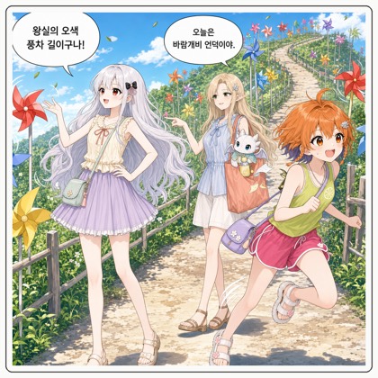 237화: 바람개비 언덕과 오색 바람 회오리
