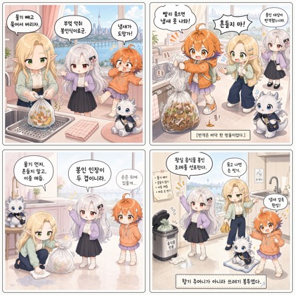 음식물 봉인 매듭