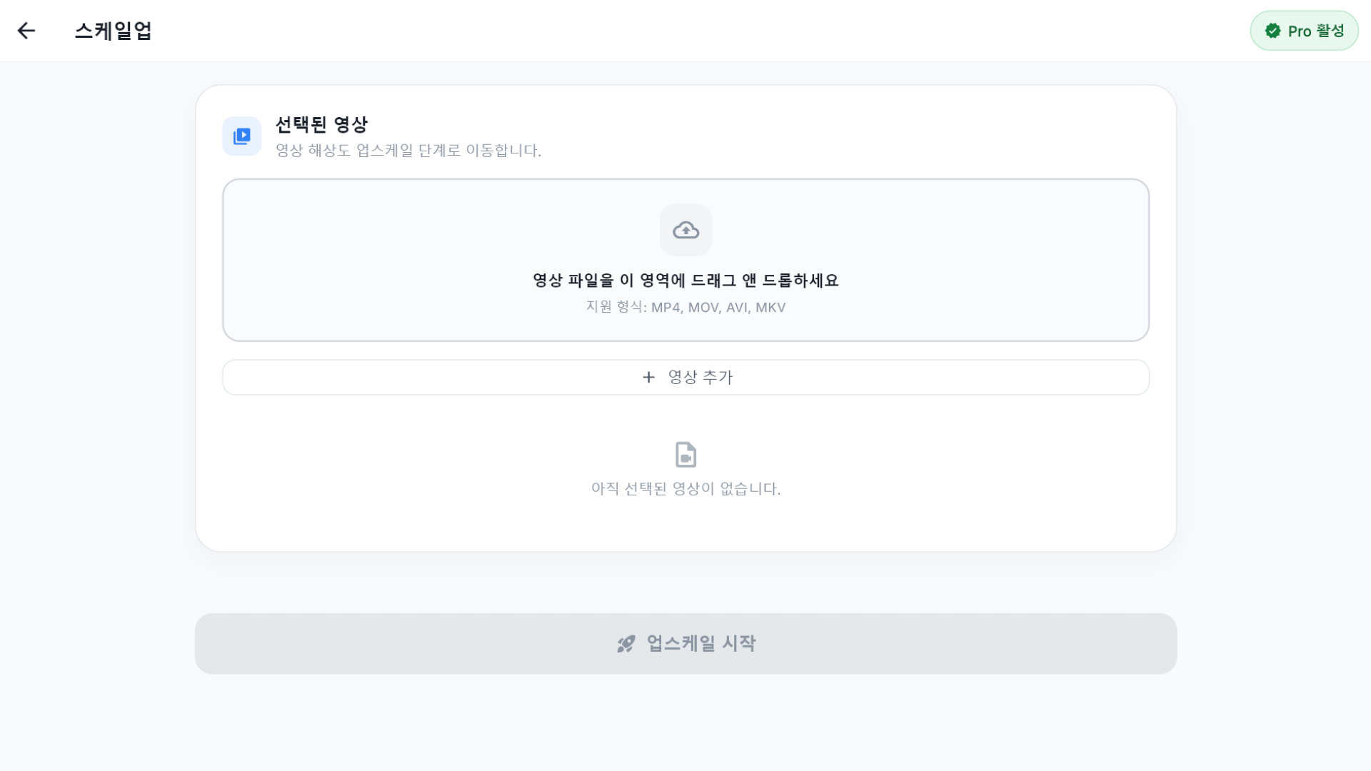 자막 저장/영상 내보내기 옵션